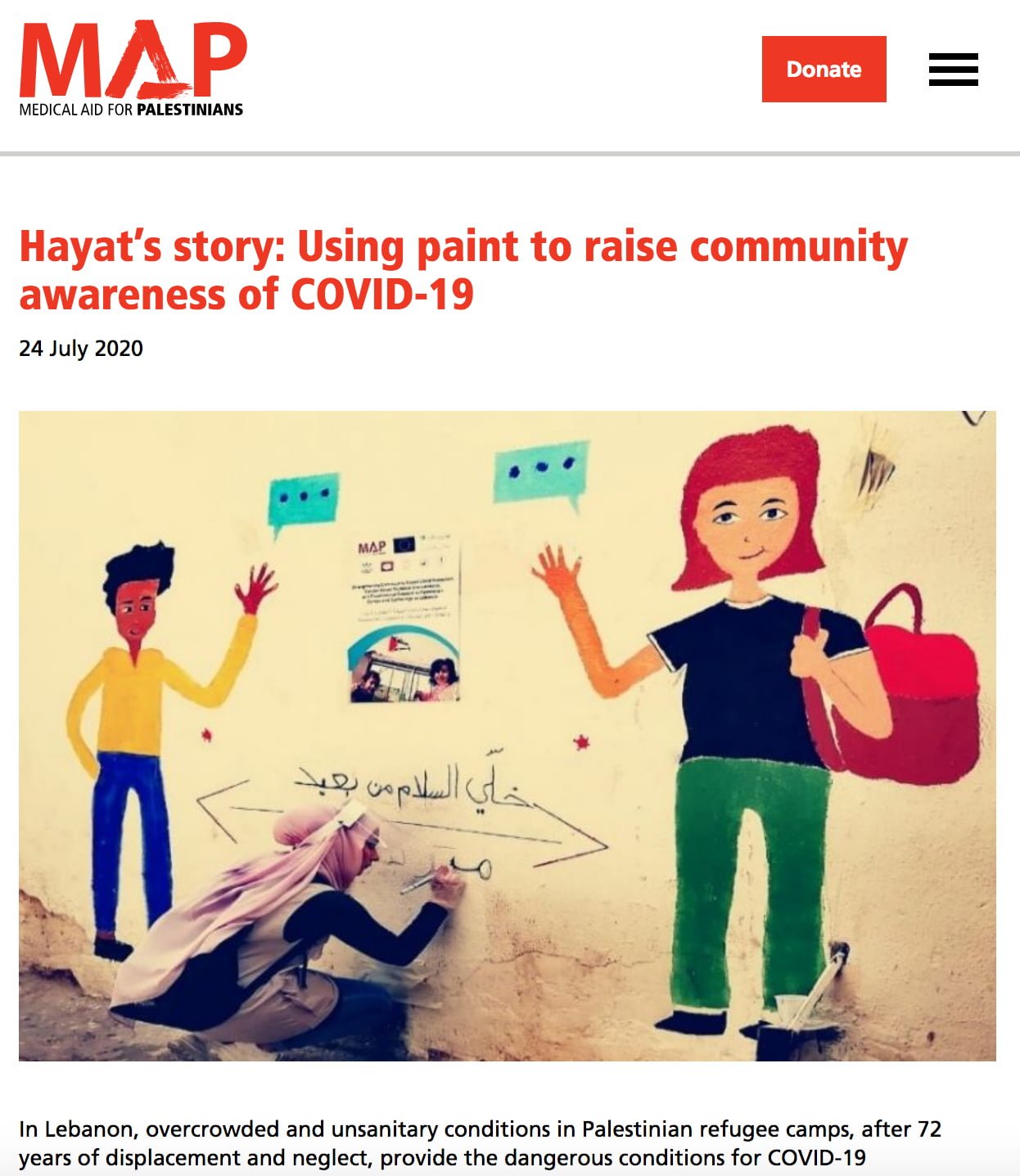Hayat’s story: Using paint to raise community awareness of COVID-19