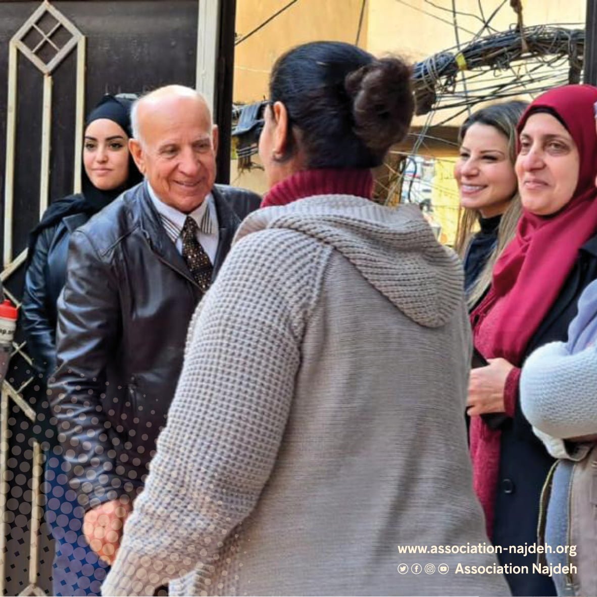 زيارة وفد من منظمة العون الطبي للفلسطينيين  لجمعية النجدة الإجتماعية في مخيم البداوي