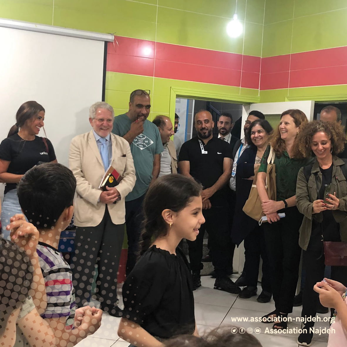 Spain’s ambassador in Lebanon visits Al-Najdeh Association in Burj Al-Barajneh camp.